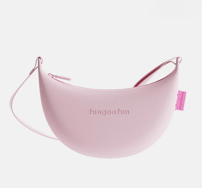 Sac banane Demi-Lune rose personnalisable, vue de face
