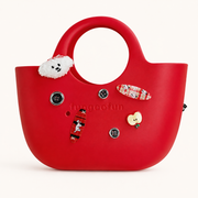 Sac Loupi rouge avec charms kawaii — vue 2